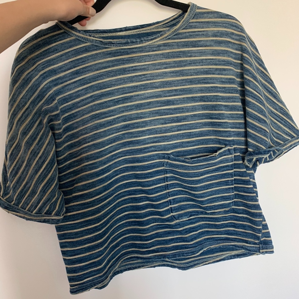 Current/Elliot Striped Linen T